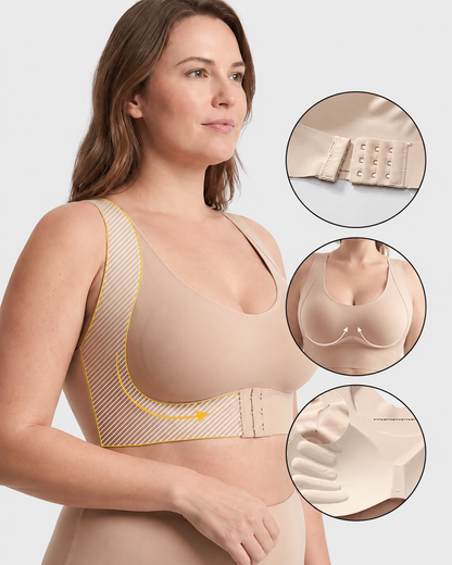 LAST DAY PROMOTION - 50% OFF Front Closure Cross-Back Wireless Posture Bra